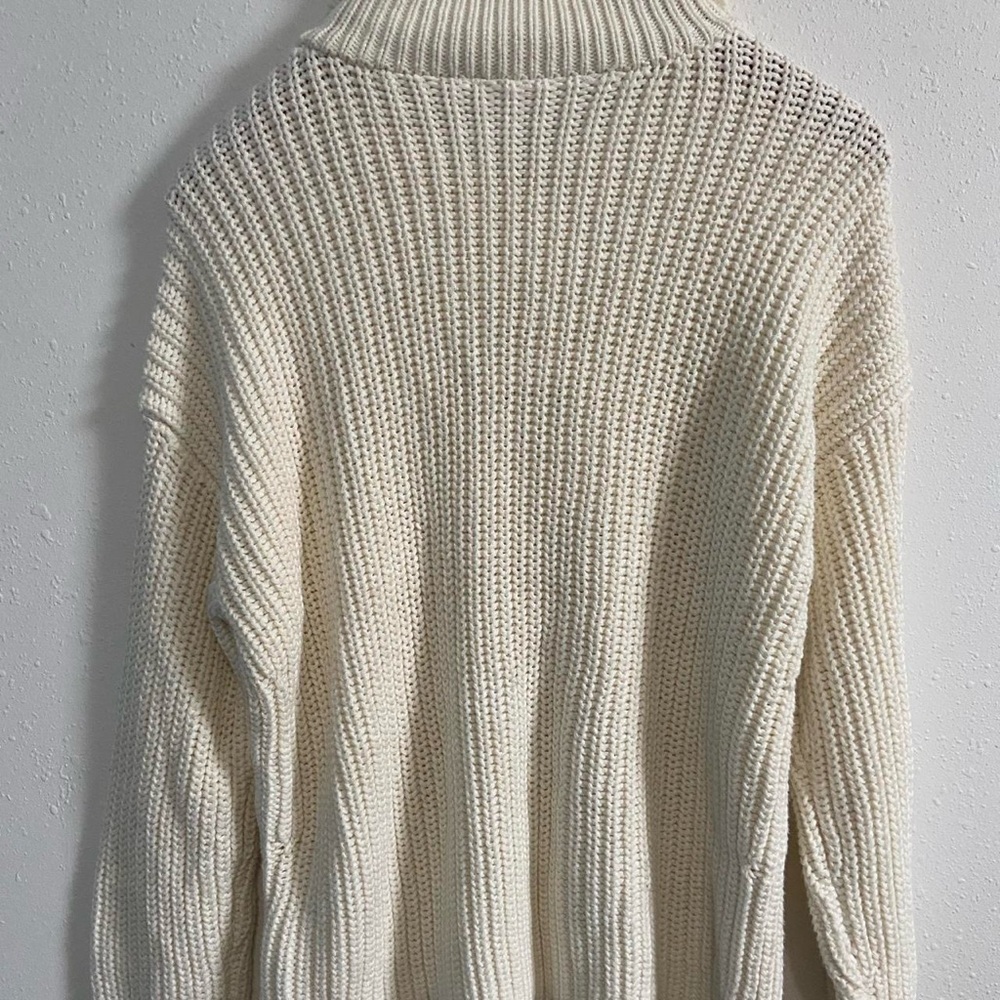 Cream Cozy Knit Henley Pullover Sweater - Picture 7 of 8